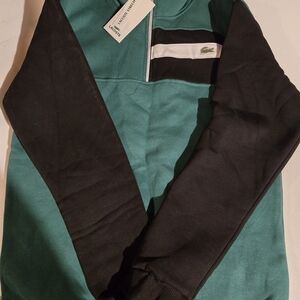Lacoste Teal and Black Pullover